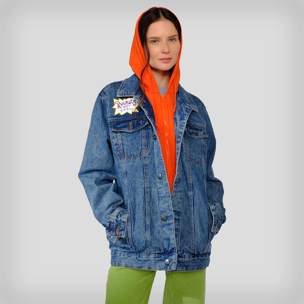 Women's Chucky Hoodie Trucker Oversized Jacket - FINAL SALE Womens Jacket Members Only Indigo Small 