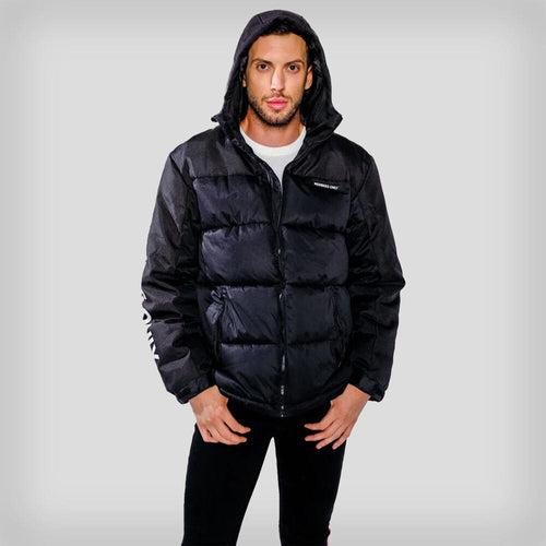 Padded jacket man double face lime/gray