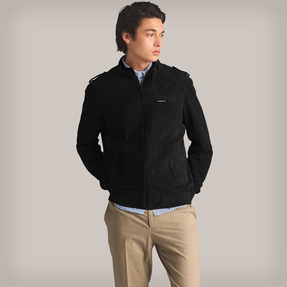 Men's Soft Suede Iconic Jacket Men's Iconic Jacket Members Only Black Small 