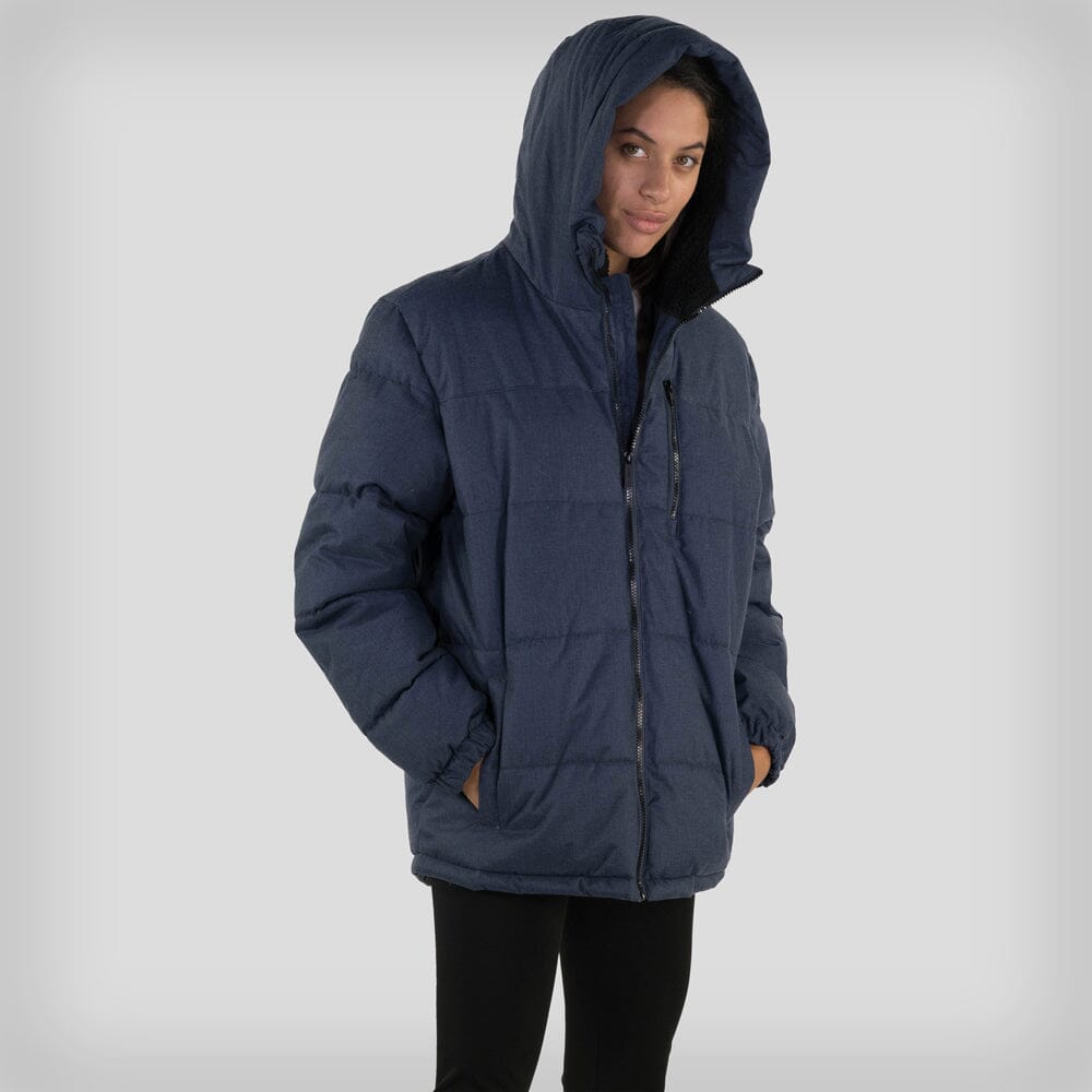 Women's Twill Block Puffer Oversized Jacket - FINAL SALE Womens Jacket Members Only NAVY Small 