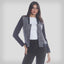 Women's Updated Tweed Varsity Jacket with Contrast Sleeve - FINAL SALE Womens Jacket Members Only NAVY Large 