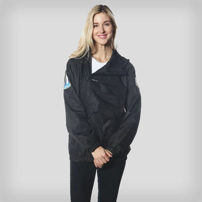 Women's Asymmetrical Windbreaker Oversized Jacket - FINAL SALE Womens Jacket Members Only Black Small 