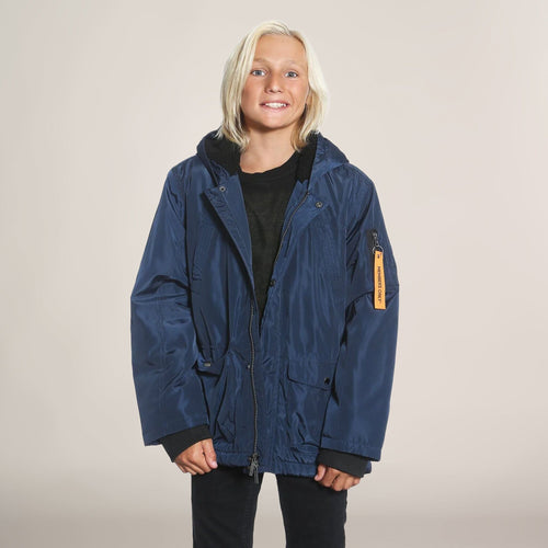 Boy's Satin Mid Weight Anorak Jacket - FINAL SALE Anorak Members Only Navy 4 