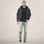Men's Faux Suede Hoodie Bomber Jacket - FINAL SALE Bomber Jacket Members Only Official Grey Small 