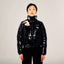 Women's Space Jam High Shine Puffer with Printed Lining Jacket Womens Jacket Members Only Official 