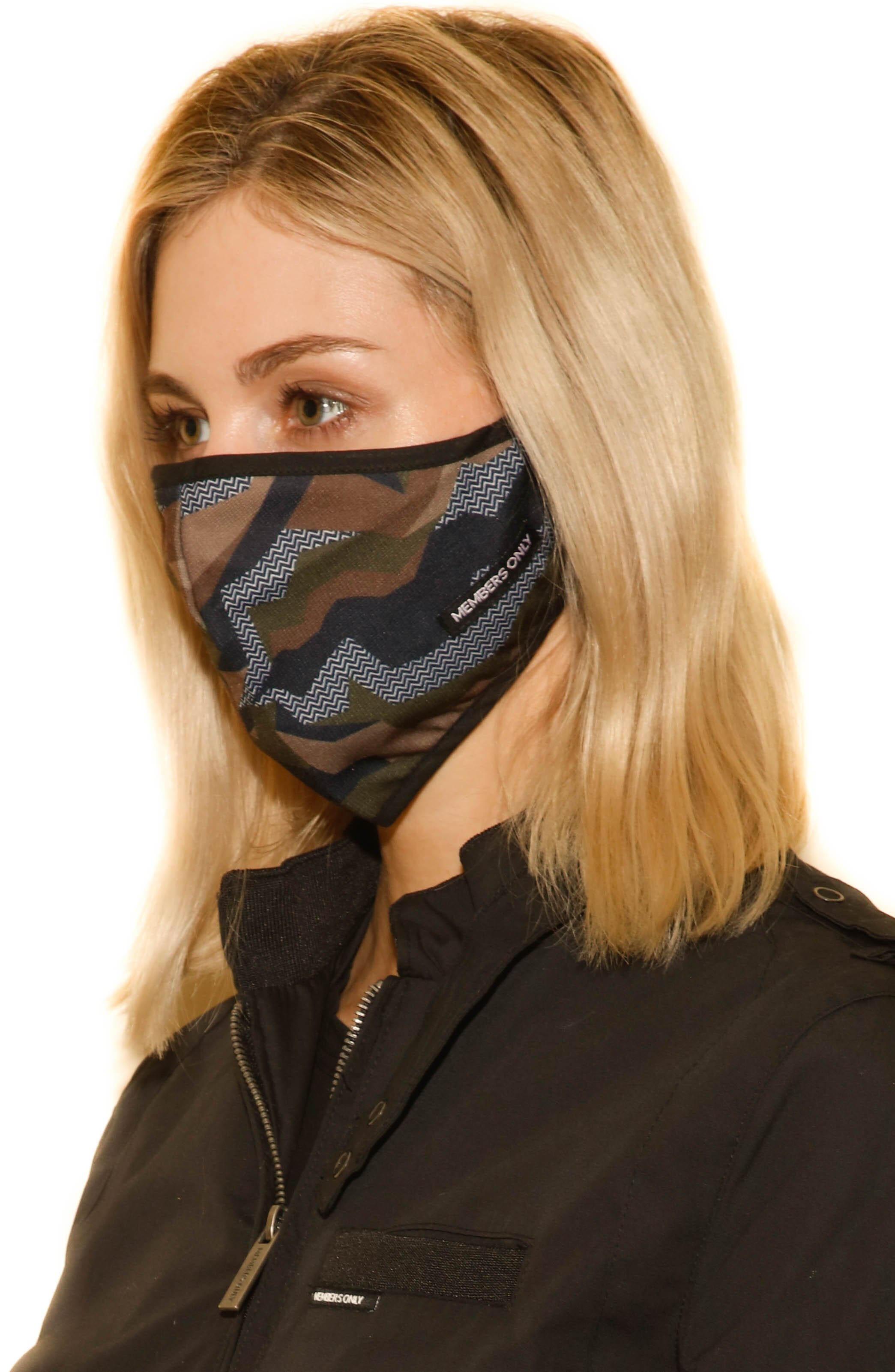 Members Only Cloth Face Masks 3 Pack - Camouflage Masks Members Only® Official 
